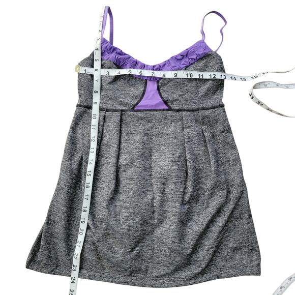 Lululemon Yogi Dance Strap Tank Top Grey/Purple Size 6 - Picture 7 of 7